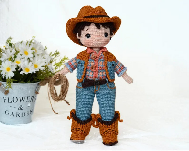 Cowboy Couple Crochet Doll Pattern