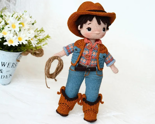 Cowboy Couple Crochet Doll Pattern