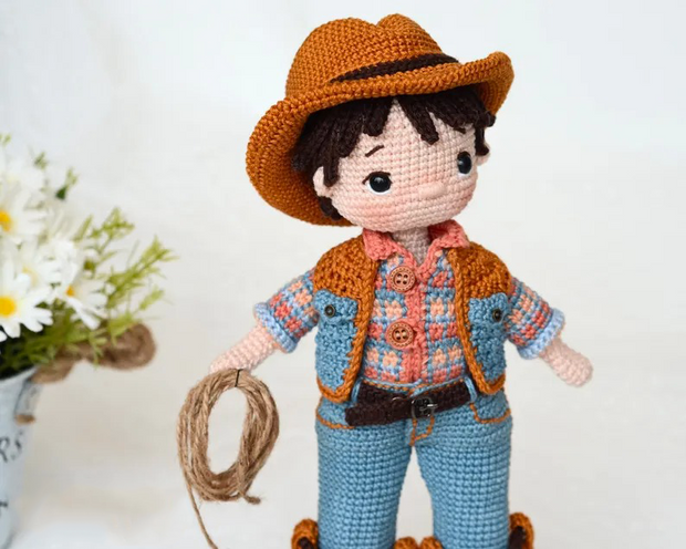 Cowboy Couple Crochet Doll Pattern