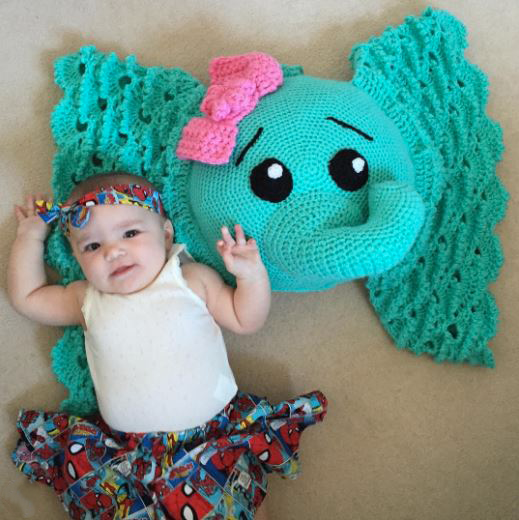 CROCHET PATTERN Bella and Sam Elephant Pillow