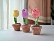 5 crochet flower in a pot patterns