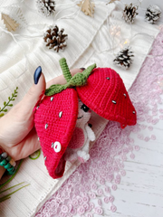 Crochet Strawberry Fox Amigurumi Pattern