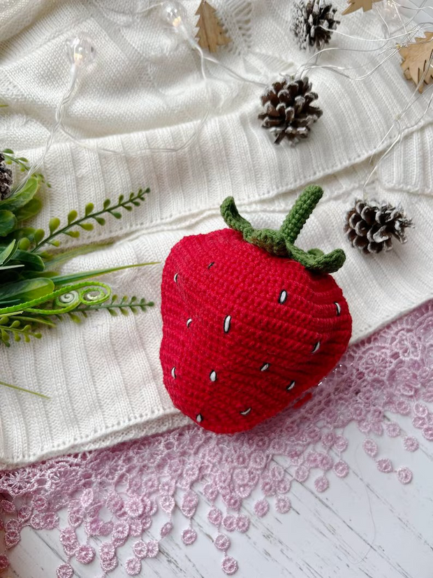 Crochet Strawberry Fox Amigurumi Pattern