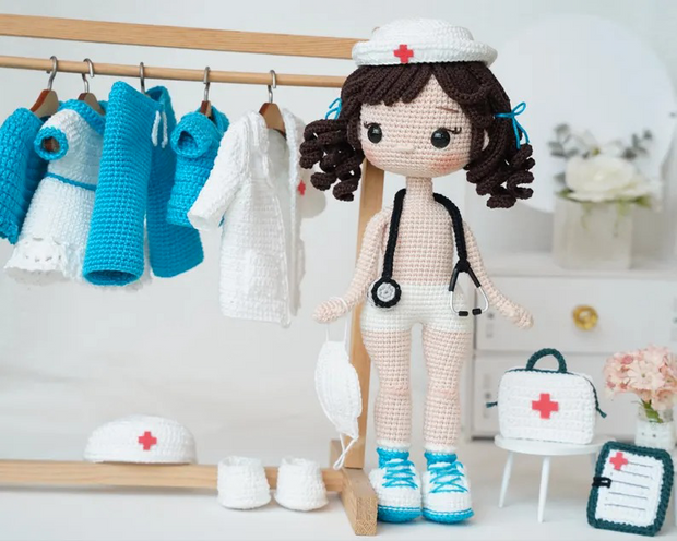 Crochet Nurse & Doctor Doll Pattern