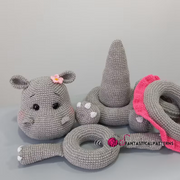 Hippo stacking toy crochet pattern