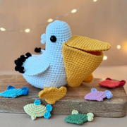 Pelican. pattern PDF. Educational game.