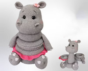 Hippo stacking toy crochet pattern