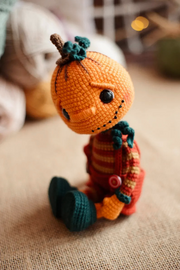 Crochet pattern cute Pumpkin Jack Halloween doll