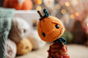 Crochet pattern cute Pumpkin Jack Halloween doll