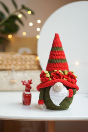 Crochet pattern Flower  Christmas  Gnome