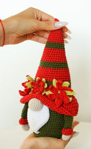 Crochet pattern Flower  Christmas  Gnome