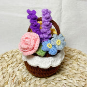 Crochet Pattern  Flower Basket and Flowers