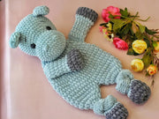 Hippo Baby Security Blanket crochet pattern