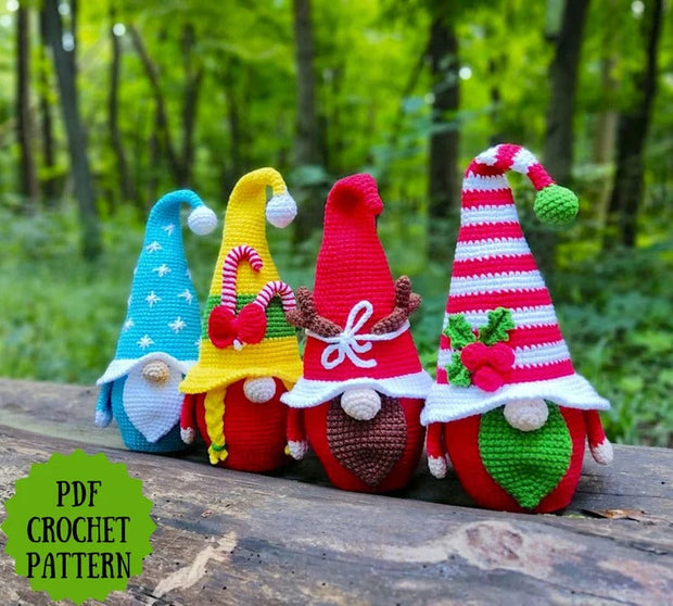 Gnome Crochet Pattern Set! 4 in 1