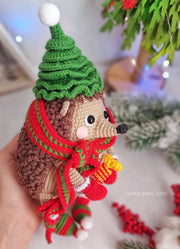 Crochet Pattern Christmas Hedgehog