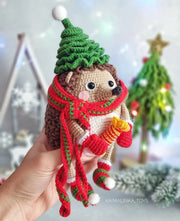 Crochet Pattern Christmas Hedgehog