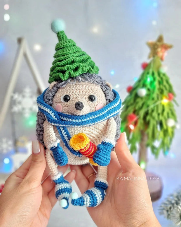 Crochet Pattern Christmas Hedgehog