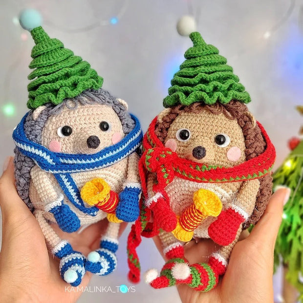 Crochet Pattern Christmas Hedgehog