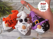 Set of 3 crochet pattern Halloween gnomes