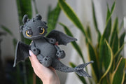 Crochet pattern for black dragon