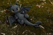 Crochet pattern for black dragon