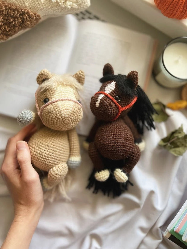 Crochet 2in1 PATTERN Amigurumi horses