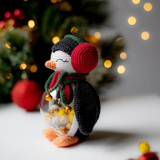 Crochet penguin christmas toy