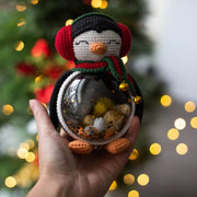 Crochet penguin christmas toy