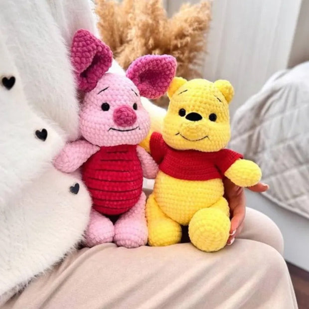 3 in 1 Winnie the Pooh, Piglet and Donkey Crochet Pattern