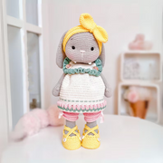 Olivia the easter rabbit amigurumi crochet pattern