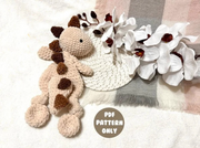 Easy Dinosaur Baby security blanket crochet pattern