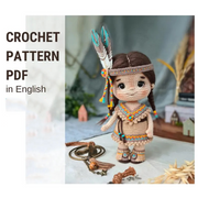 crochet American Indian Doll