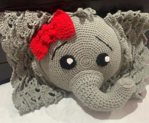 CROCHET PATTERN Bella and Sam Elephant Pillow