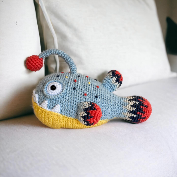 Sunny the fishing fish Crochet pattern