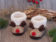 Baby Booties Reindeer Crochet Pattern