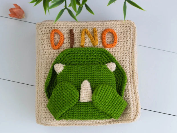 Dino Quiet Book Crochet Pattern Amigurumi Educational Toy sensory toy