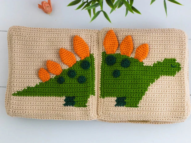 Dino Quiet Book Crochet Pattern Amigurumi Educational Toy sensory toy