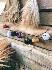 Crochet pattern creepy Halloween garland
