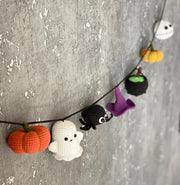 Crochet pattern creepy Halloween garland