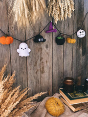 Crochet pattern creepy Halloween garland