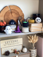 Crochet pattern creepy Halloween garland