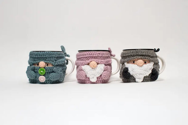 CROCHET PATTERN: Gnome Mug Cozy Set