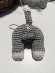 Cat Butt Christmas Crochet Ornament Pattern