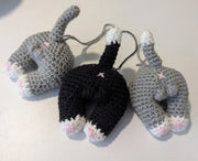 Cat Butt Christmas Crochet Ornament Pattern