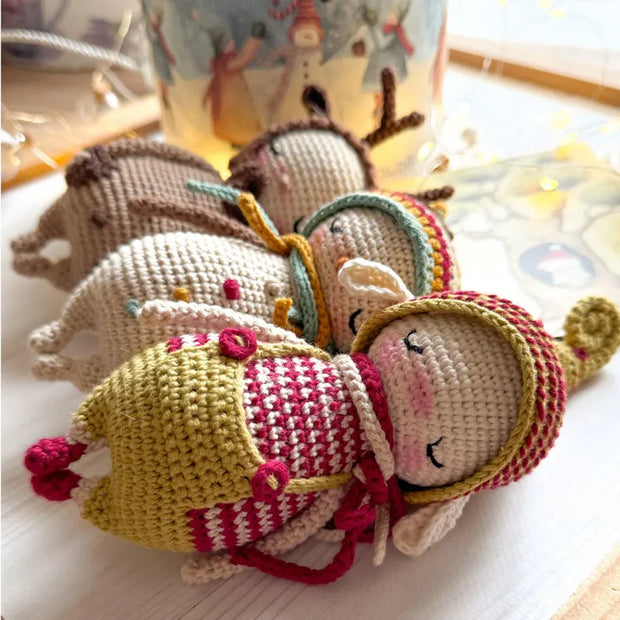 3 Amigurumi Patterns in One Bundle: Elf, Deer and Snowman