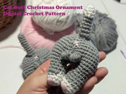 Cat Butt Christmas Crochet Ornament Pattern