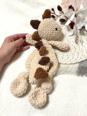 Easy Dinosaur Baby security blanket crochet pattern