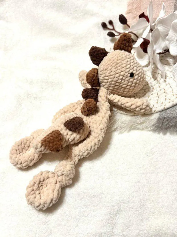 Easy Dinosaur Baby security blanket crochet pattern