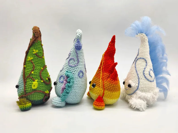 Elemental sprites crochet pattern, Bundle 4in1