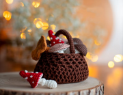 mushroom basket crochet pattern